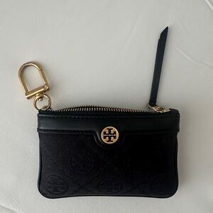 Tory Burch Black Pouch with Gold Hardware